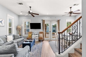 House, Multiple Beds, Patio, Garden View (Breeze) | Living area | 42-inch flat-screen TV with digital channels - Steps From Pool - Minutes to Beach in Blue Mountain (Santa Rosa Beach)