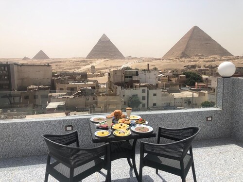 Middle East pyramids view 