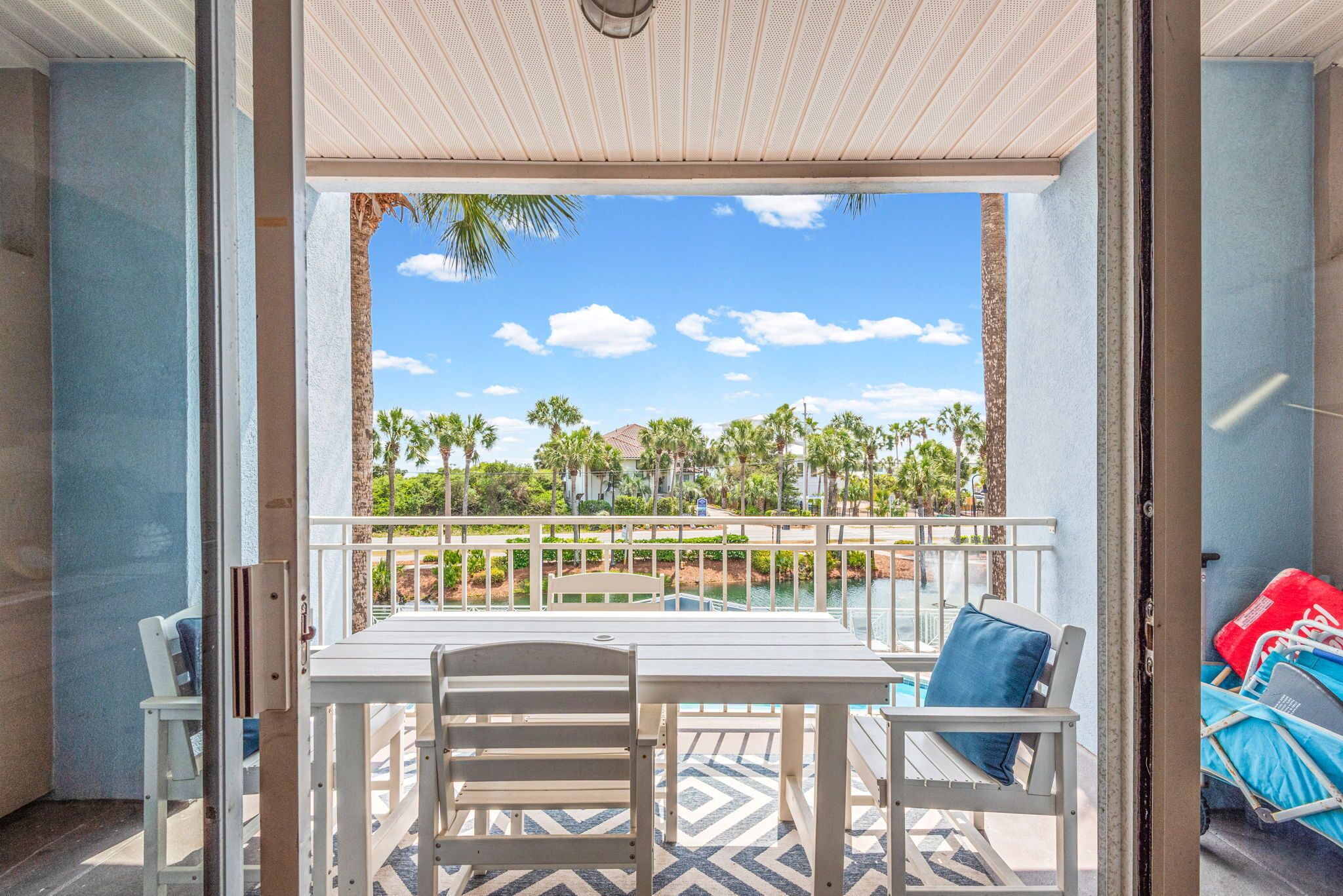 Leilighet, flere senger, balkong, havutsikt (Gulf Place Cabanas 206) | Spiseområde