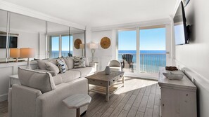 Condo, Multiple Beds, Balcony, Ocean View (BeachCrest 604) | Living area | 42-inch flat-screen TV with digital channels - Beachcrest (Santa Rosa Beach)