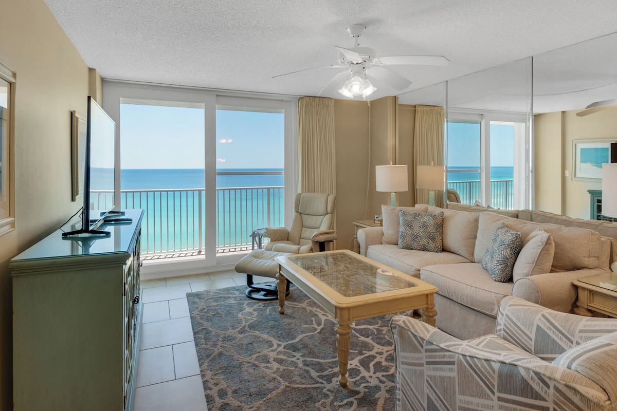 Condo, Multiple Beds, Balcony, Ocean View (BeachCrest 903) | Living area | 42-inch flat-screen TV with digital channels