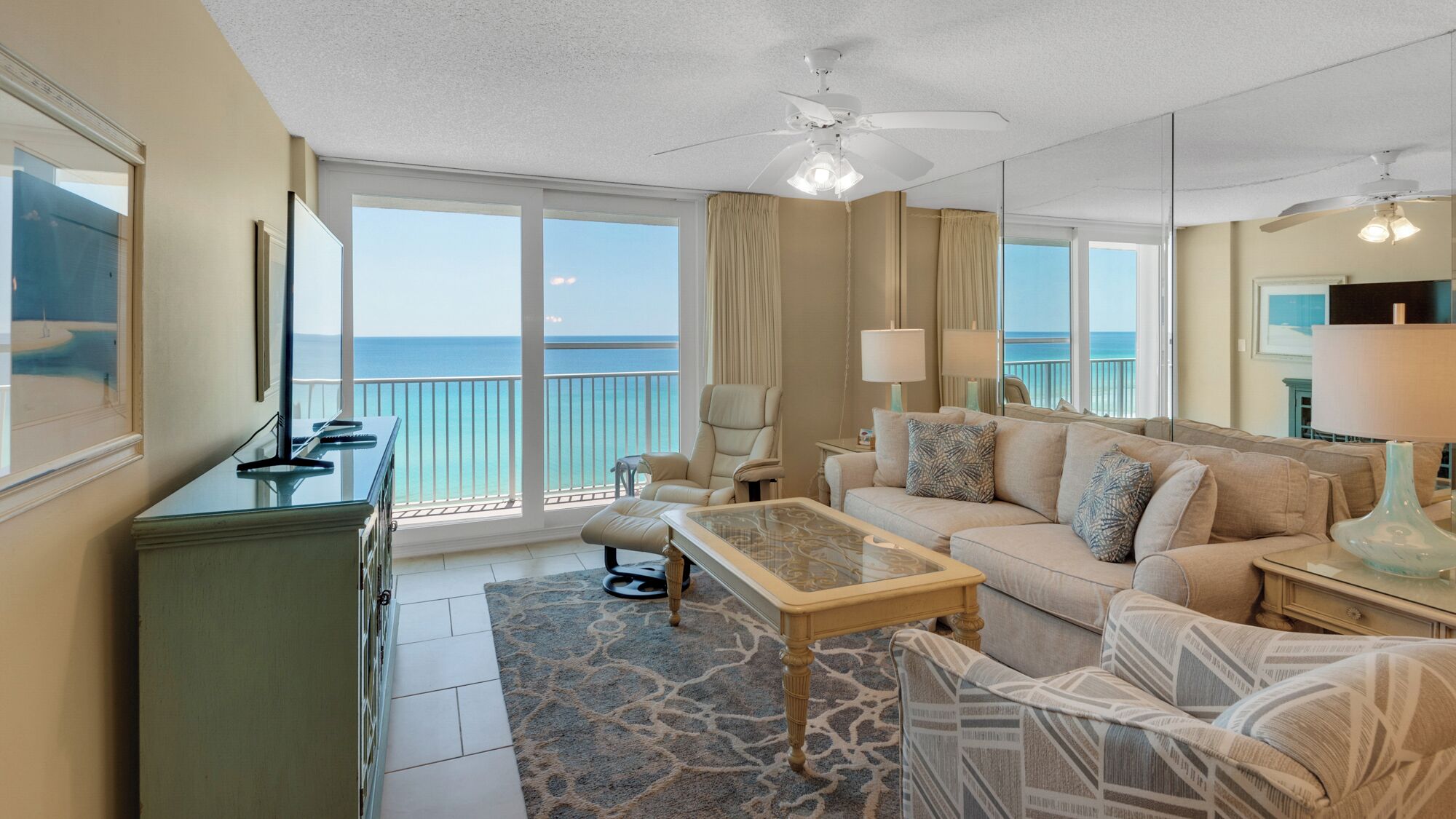 Condo, Multiple Beds, Balcony, Ocean View (BeachCrest 903) | Living area | 42-inch flat-screen TV with digital channels