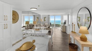Condo, Multiple Beds, Balcony, Ocean View (BeachCrest 204) | Living area | 42-inch flat-screen TV with digital channels