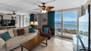 Condo, Multiple Beds, Balcony, Ocean View (BeachCrest 306) | Living area | 42-inch flat-screen TV with digital channels