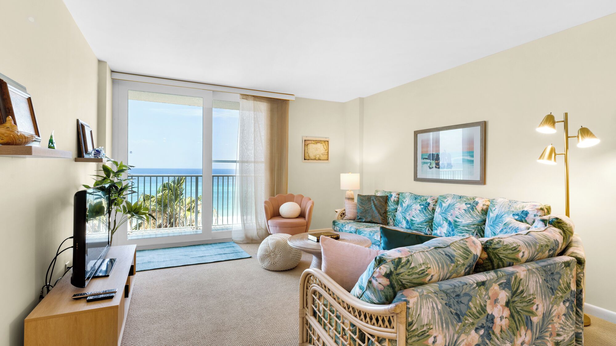 Condo, Multiple Beds, Balcony, Ocean View (BeachCrest 503) | Living area | 42-inch flat-screen TV with digital channels