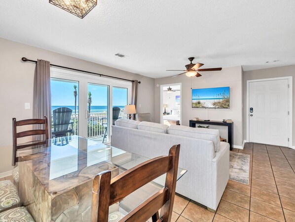 Condo, Multiple Beds, Patio, Ocean View (Beachside Villas 623) | Living area - Beachside Villas (Santa Rosa Beach)
