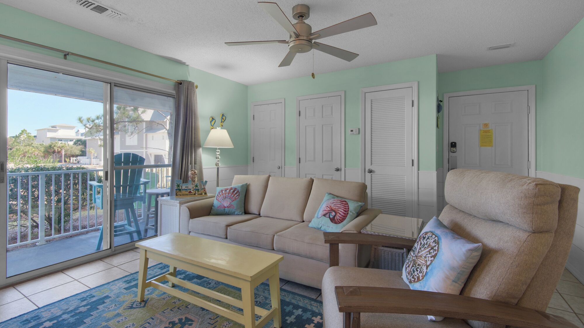 Condo, Multiple Beds, Patio, Garden View (Beachside Villas 714) | Living area | 42-inch flat-screen TV with digital channels