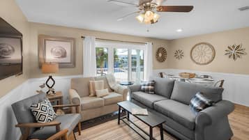 Condo, Multiple Beds, Balcony, Pool View (Beachside Villas 1122) | Living area | 42-inch flat-screen TV with digital channels