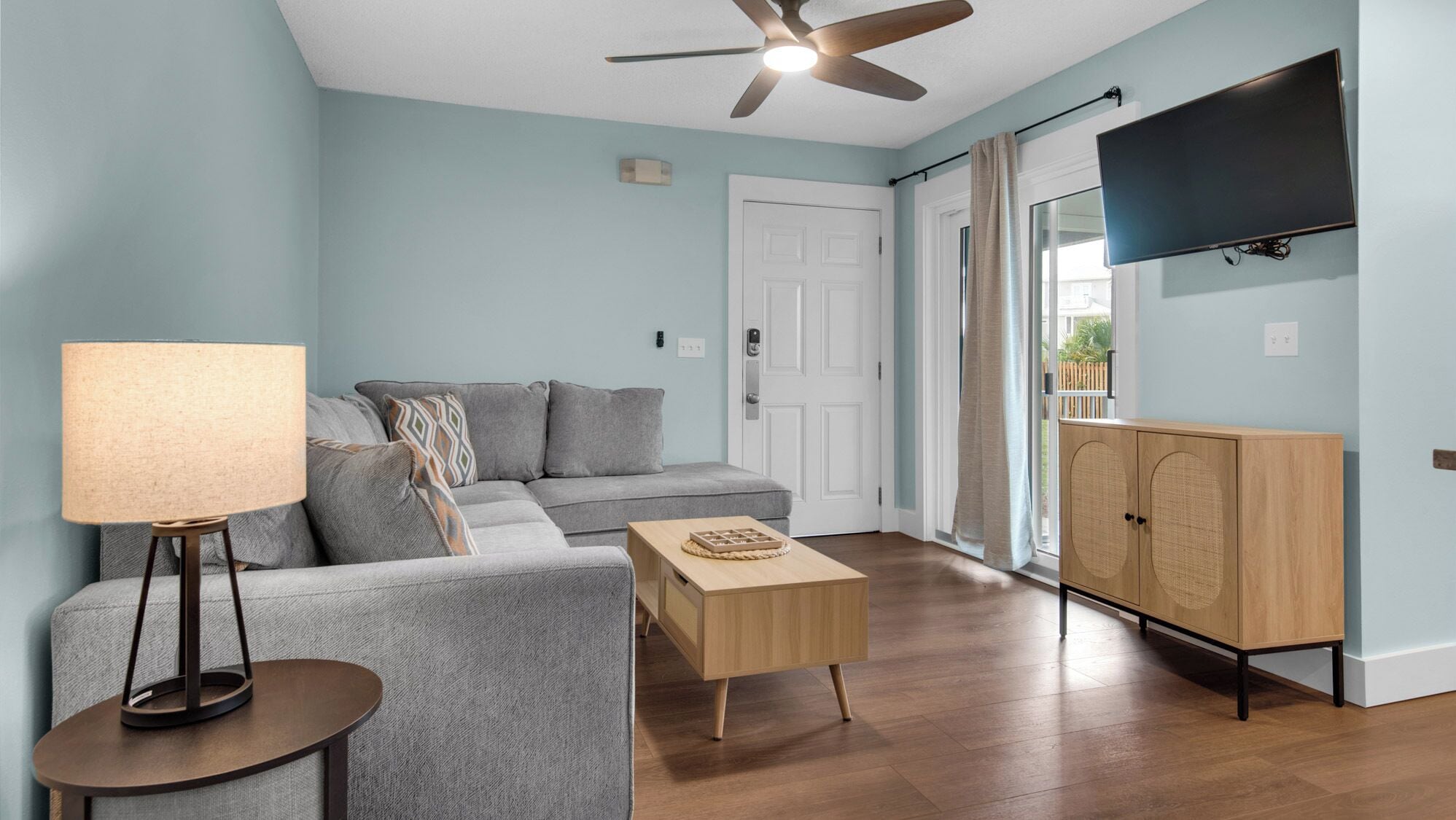 Condo, Multiple Beds, Patio, Garden View (Beachside Villas 1013) | Living area | 42-inch flat-screen TV with digital channels