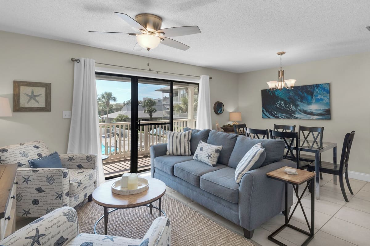 Condo, Multiple Beds, Patio, Pool View (Beachwood Villas 11E) | Living area