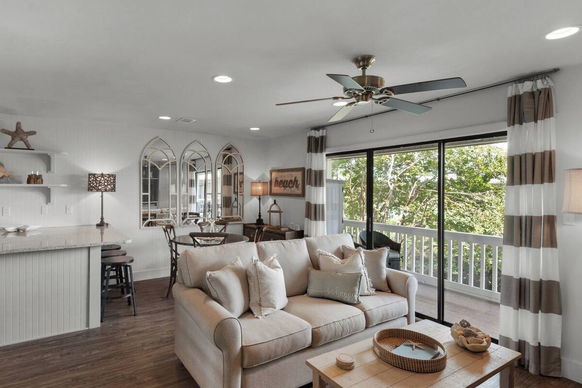 Condo, Multiple Beds, Patio, Garden View (Beachwood Villas 1D) | Living area | 42-inch flat-screen TV with digital channels