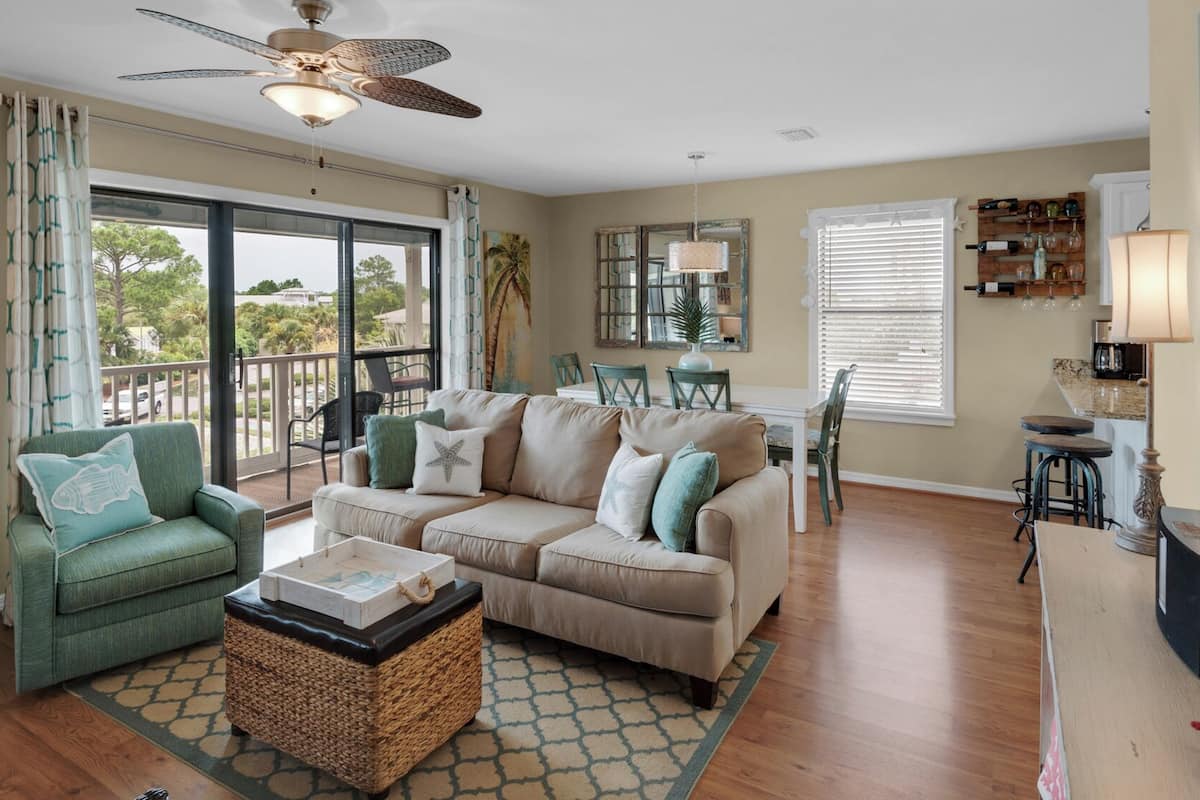 Condo, Multiple Beds, Patio, Pool View (Beachwood Villas 10C) | Living area