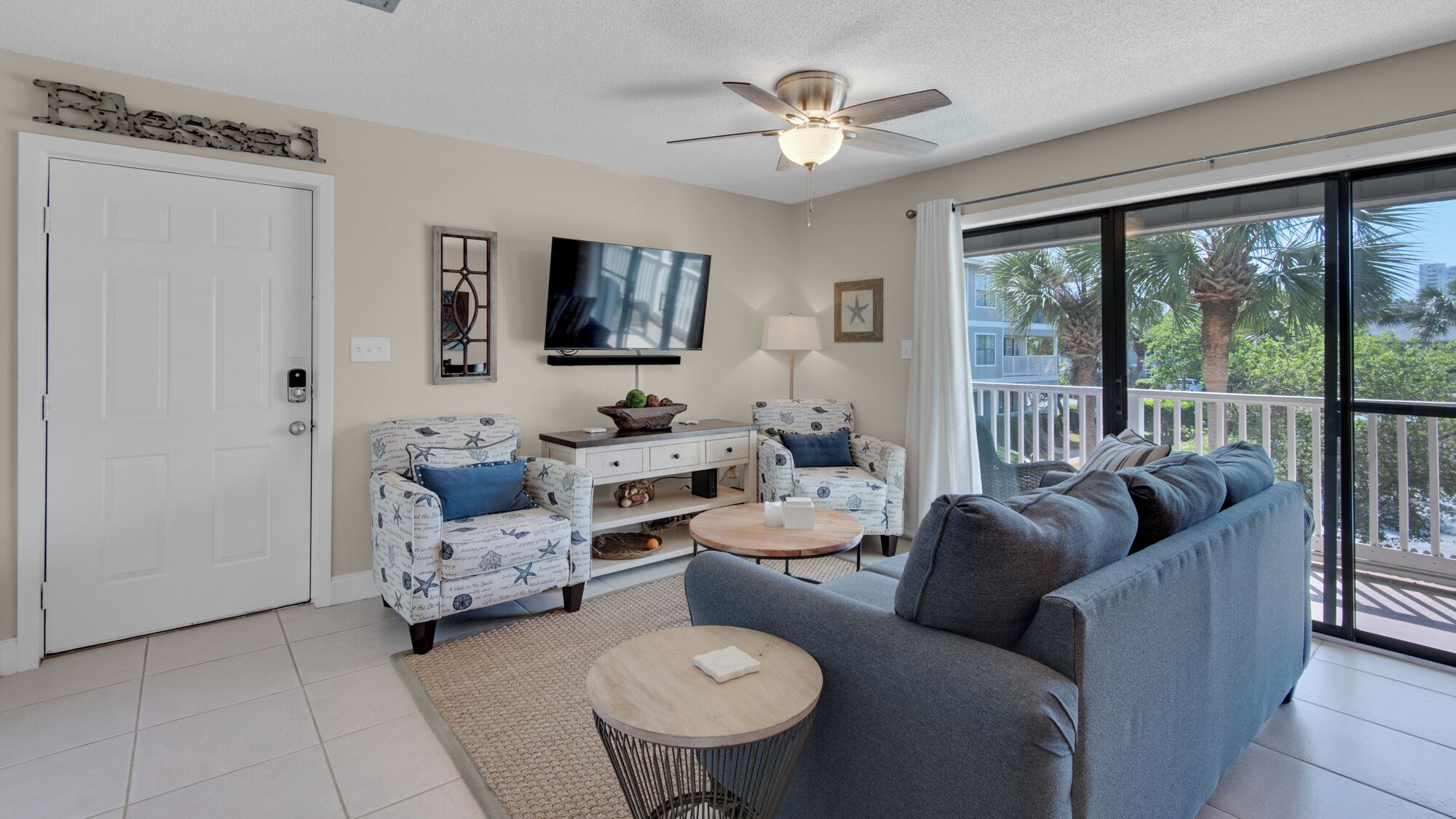 Condo, Multiple Beds, Patio, Pool View (Beachwood Villas 11E) | Living area | 42-inch flat-screen TV with digital channels