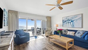 Townhome, Multiple Beds, Patio, Ocean View (Blue Nine 2) | Living area | 42-inch flat-screen TV with digital channels - Blue Nine (Panama City Beach)