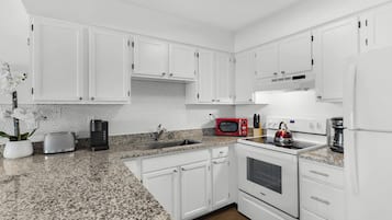 Condo, Multiple Beds, Balcony, Ocean View (Commodore's Retreat 104) | Private kitchen | Coffee/tea maker