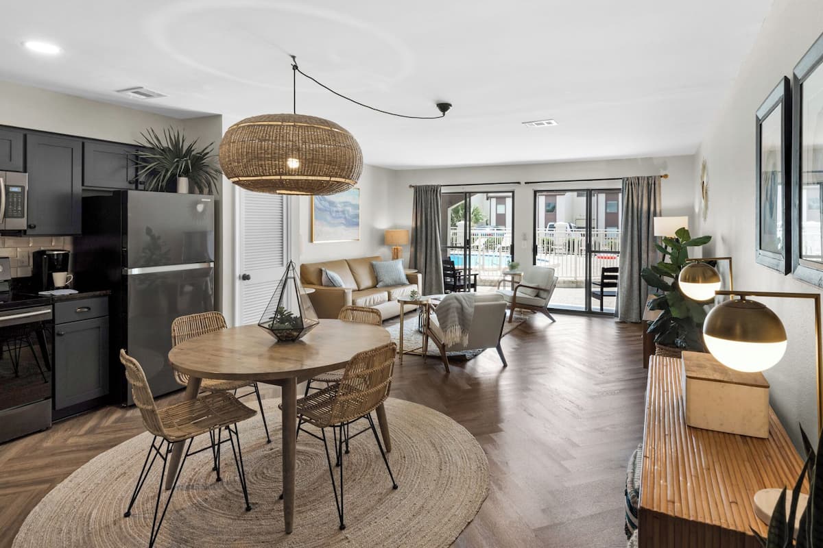 Leilighet, 1 kingsize-seng med sovesofa, terrasse, bassengutsikt (Dune Villas 8A) | Innvendig