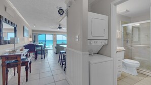 Condo, 1 King Bed with Sofa bed, Patio, Ocean View (Dune Villas 5A) | Bathroom | Free toiletries, hair dryer, towels, soap - Dune Villas (Santa Rosa Beach)