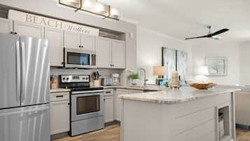 Condo, Multiple Beds, Balcony, Ocean View (Dunes Of Seagrove 201B) | Private kitchen | Fridge, microwave, oven, stovetop