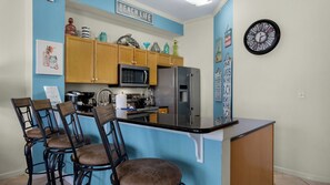 Condo, Multiple Beds, Balcony, Pool View (Dunes Of Seagrove 202C) | Private kitchen | Fridge, microwave, oven, stovetop - Dunes Of Seagrove (Santa Rosa Beach)