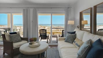 Condo, Multiple Beds, Patio, Ocean View (Eastern Shores 201) | Living area | 42-inch flat-screen TV with digital channels