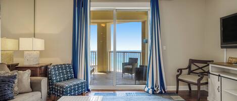 Condo, Multiple Beds, Balcony, Ocean View (Grand Panama 2-1002) | Living area | 42-inch flat-screen TV with digital channels