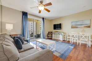 Condo, Multiple Beds, Balcony, Ocean View (Grand Panama 2-1002) | Living area - Grand Panama Beach Resort (Panama City Beach)