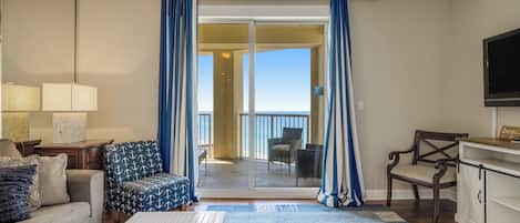 Condo, Multiple Beds, Balcony, Ocean View (Grand Panama 2-1002) | Living area | 42-inch flat-screen TV with digital channels