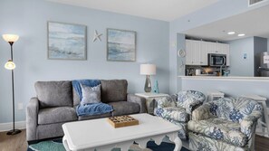 Condo, Multiple Beds, Balcony, Ocean View (Majestic Tower 1-1606) | Living area | 42-inch flat-screen TV with digital channels - Majestic Beach Towers (Panama City Beach)