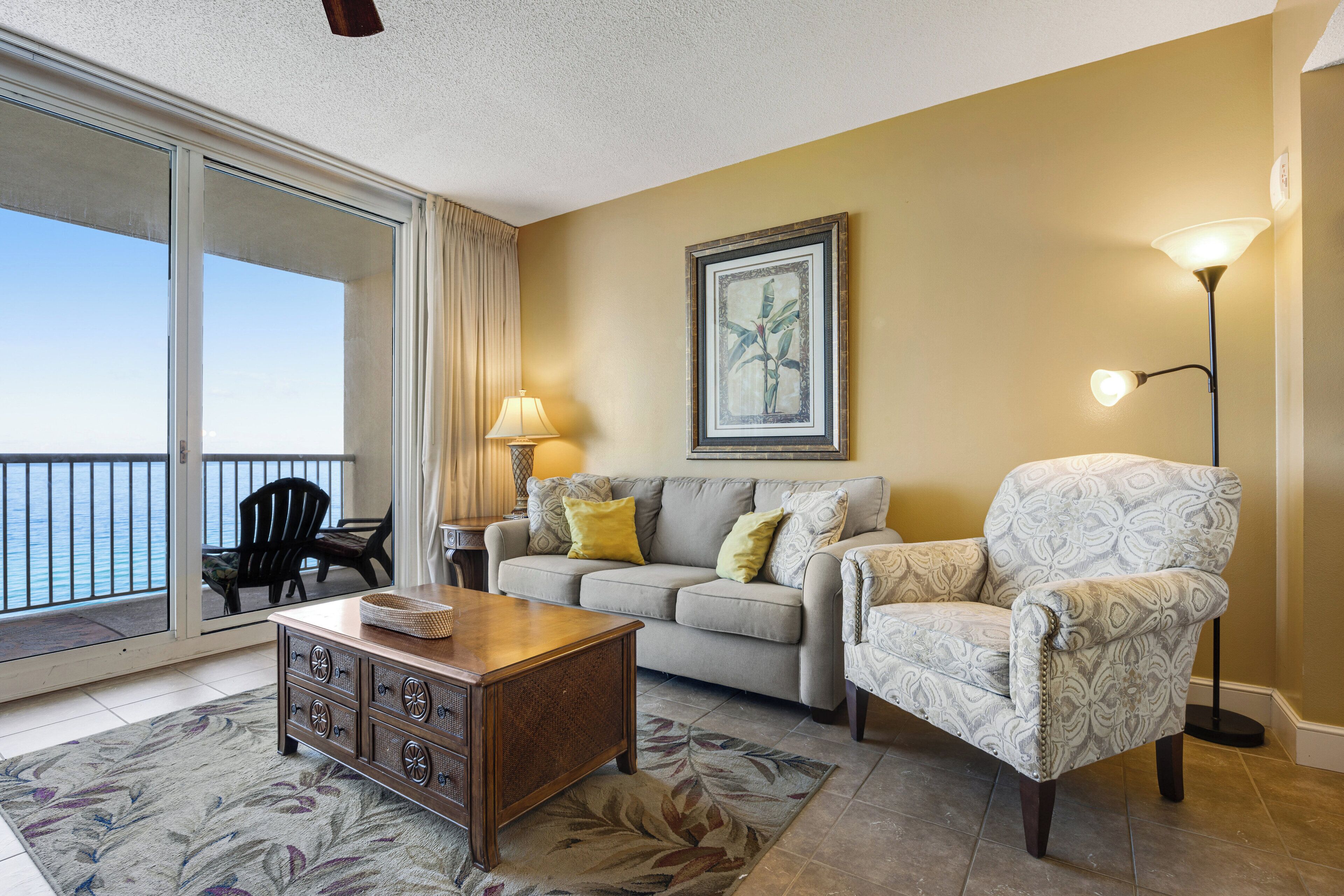 Condo, Multiple Beds, Balcony, Ocean View (Majestic Tower 1-1306 - No Pets) | Living area | 42-inch flat-screen TV with digital channels