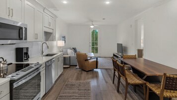 Condo, 1 King Bed, Patio, Garden View (Pinewood30A 415) | Private kitchen | Coffee/tea maker