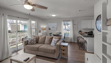 Condo, Multiple Beds, Patio, Pool View (Rollin Tide C4) | Living area | 42-inch flat-screen TV with digital channels