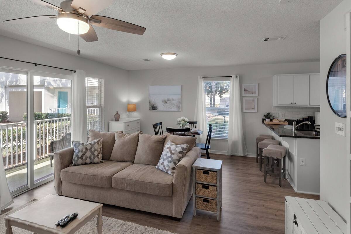 Condo, Multiple Beds, Patio, Pool View (Rollin Tide C4) | Living area | 42-inch flat-screen TV with digital channels