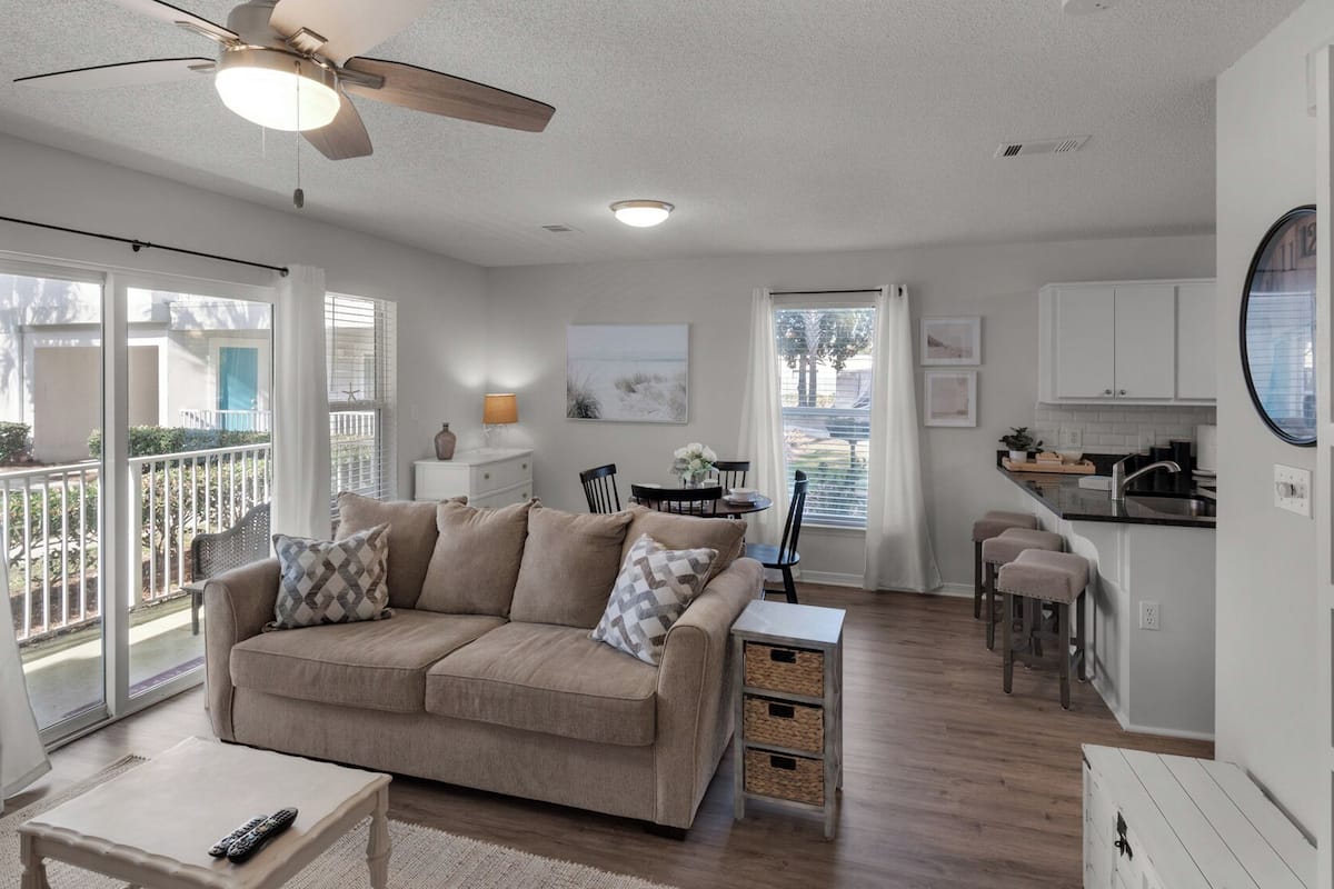 Condo, Multiple Beds, Patio, Pool View (Rollin Tide C4) | Living area | 42-inch flat-screen TV with digital channels