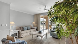Condo, Multiple Beds, Balcony, Ocean View (San Remo 208 - No Pets Allowed) | Living area | 42-inch flat-screen TV with digital channels - San Remo (Santa Rosa Beach)