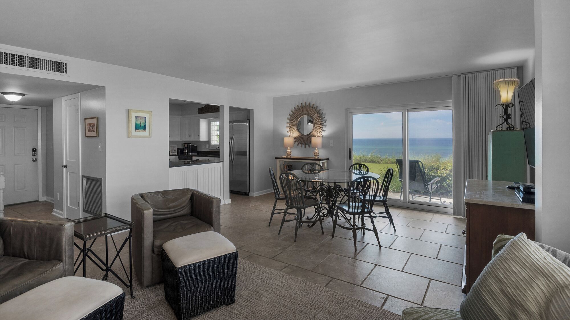 Condo, Multiple Beds, Patio, Ocean View (Sand Cliffs 117) | Living area