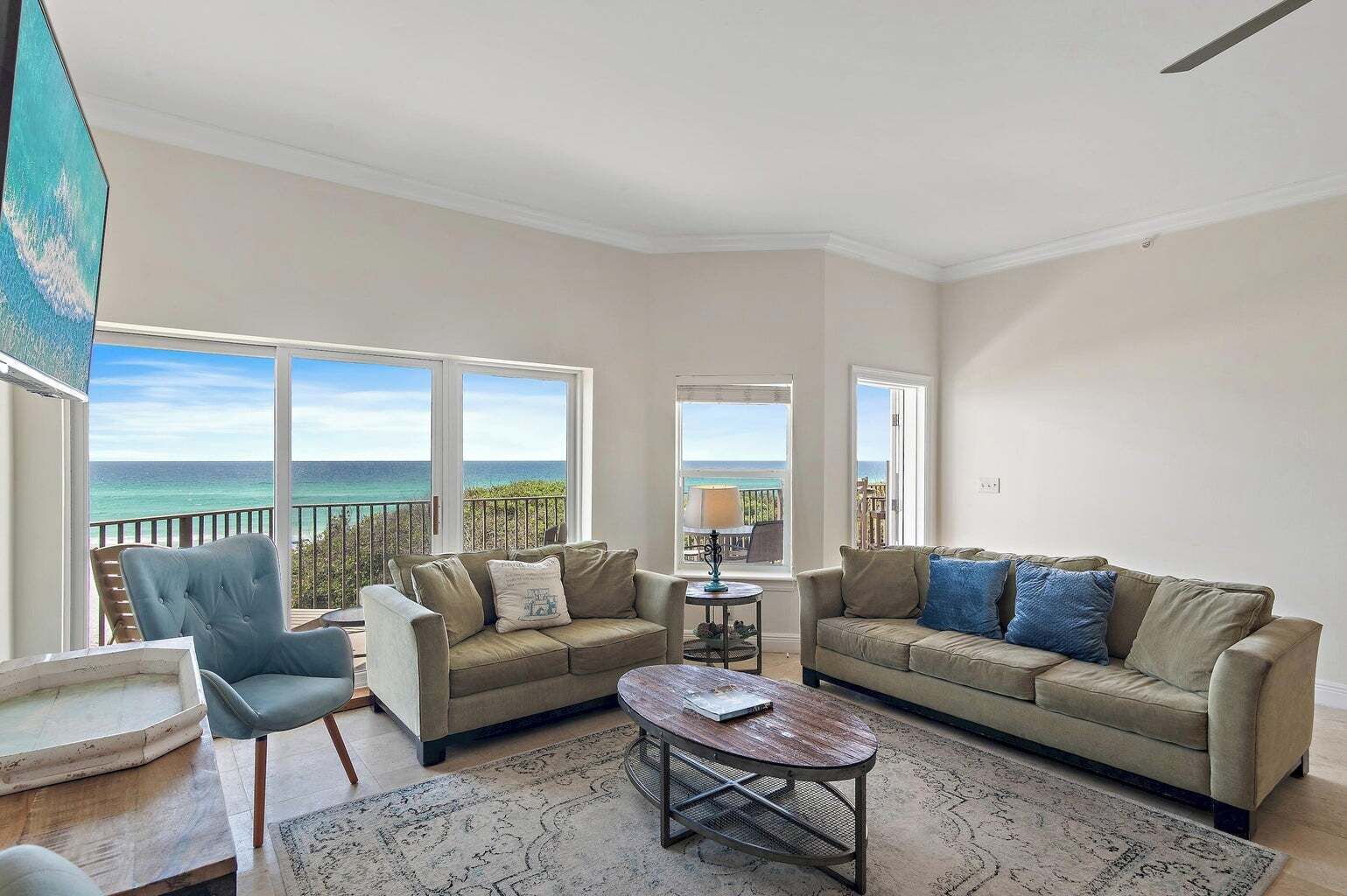 Condo, Multiple Beds, Balcony, Ocean View (Legacy 202 - No Pets Allowed) | Living area | 42-inch flat-screen TV with digital channels