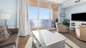 Condo, Multiple Beds, Balcony, Ocean View (Tidewater 1313 - Pets Not Allowed) | Living area | 42-inch flat-screen TV with digital channels