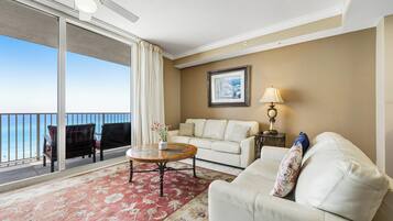 Condo, Multiple Beds, Balcony, Ocean View (Tidewater 403) | Living area | 42-inch flat-screen TV with digital channels