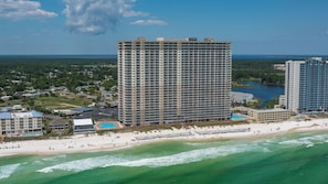 A high-rise hotel with a pool, beachfront location, and ocean views. - Tidewater (Panama City Beach)