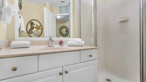 Condo, Multiple Beds, Balcony, Ocean View (Tidewater 1316) | Bathroom | Free toiletries, towels, soap, shampoo - Tidewater (Panama City Beach)