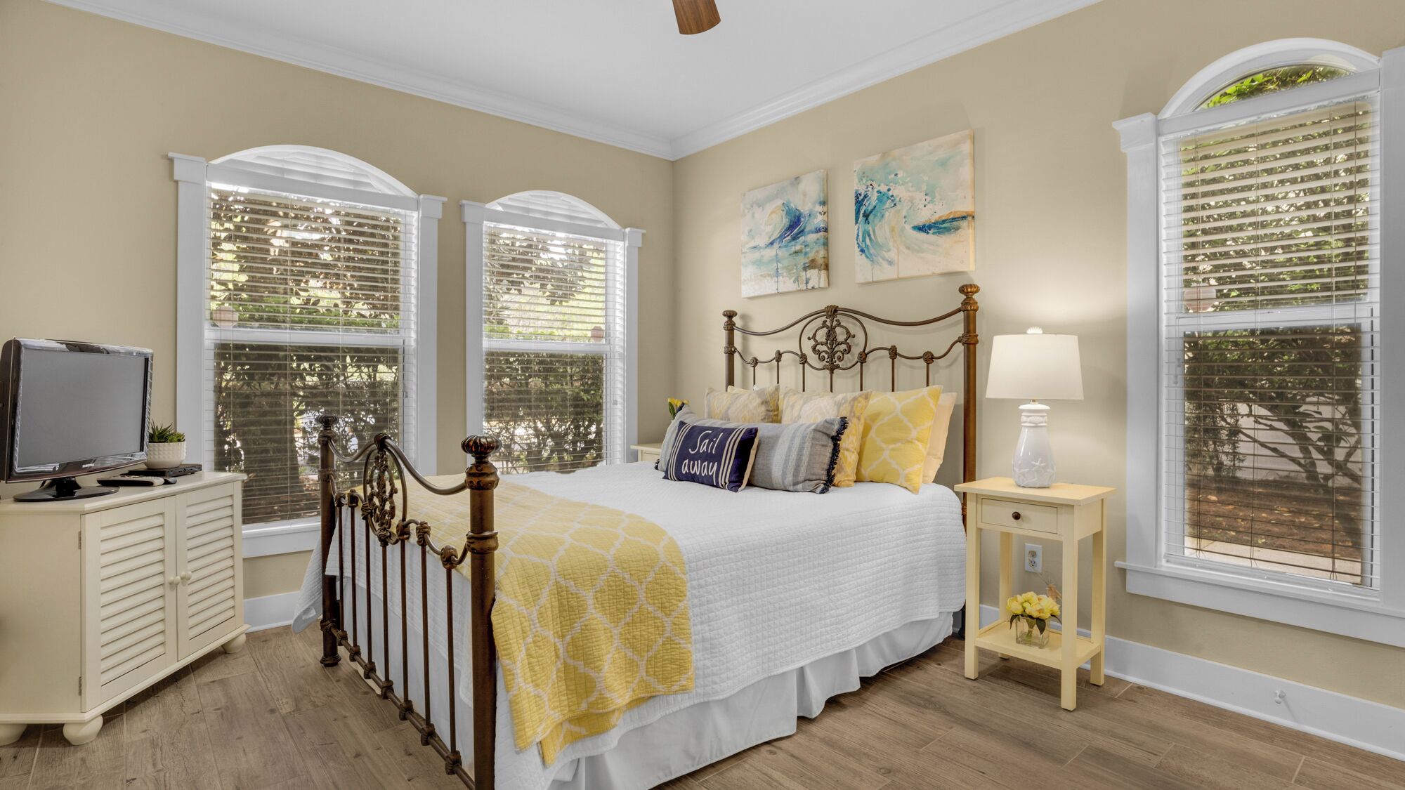 Condo, Multiple Beds, Balcony, Pool View (Villas at Seagrove B101) | 4 bedrooms, individually decorated, individually furnished, bed sheets