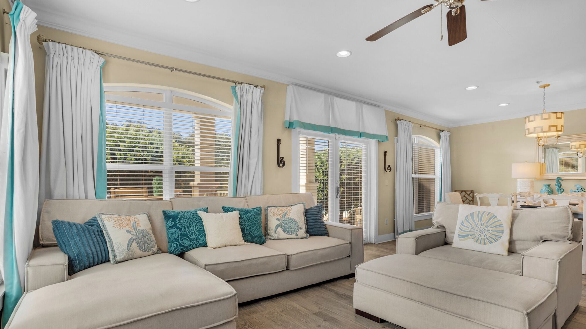 Condo, Multiple Beds, Balcony, Pool View (Villas at Seagrove B101) | Living area | 42-inch flat-screen TV with digital channels