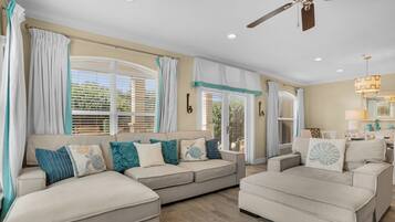 Condo, Multiple Beds, Balcony, Pool View (Villas at Seagrove B101) | Living area | 42-inch flat-screen TV with digital channels