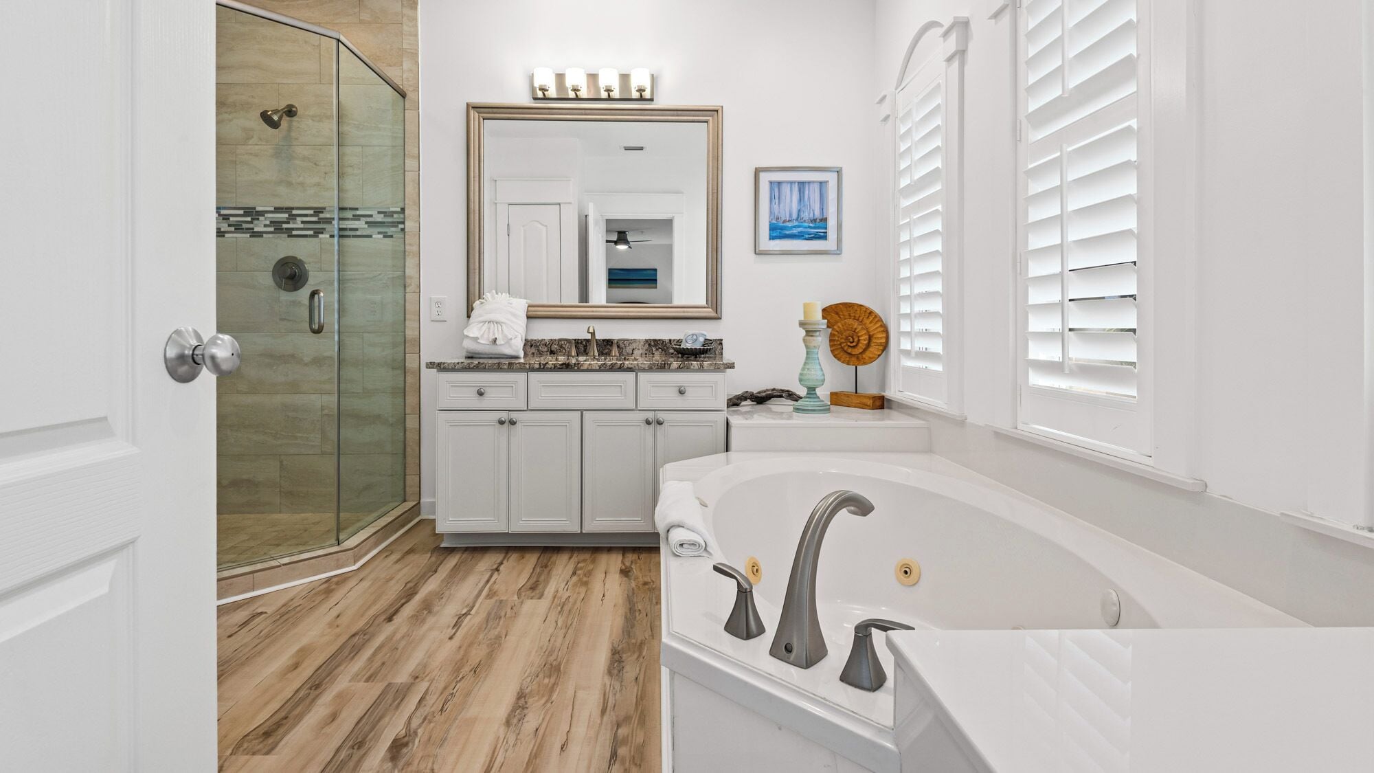 Condo, Multiple Beds, Patio, Pool View (Villas at Seagrove A101) | Bathroom | Free toiletries, towels, soap, shampoo