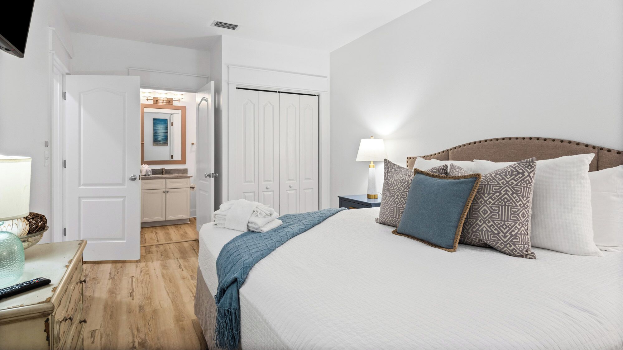 Condo, Multiple Beds, Patio, Pool View (Villas at Seagrove A101) | 4 bedrooms, individually decorated, individually furnished, bed sheets