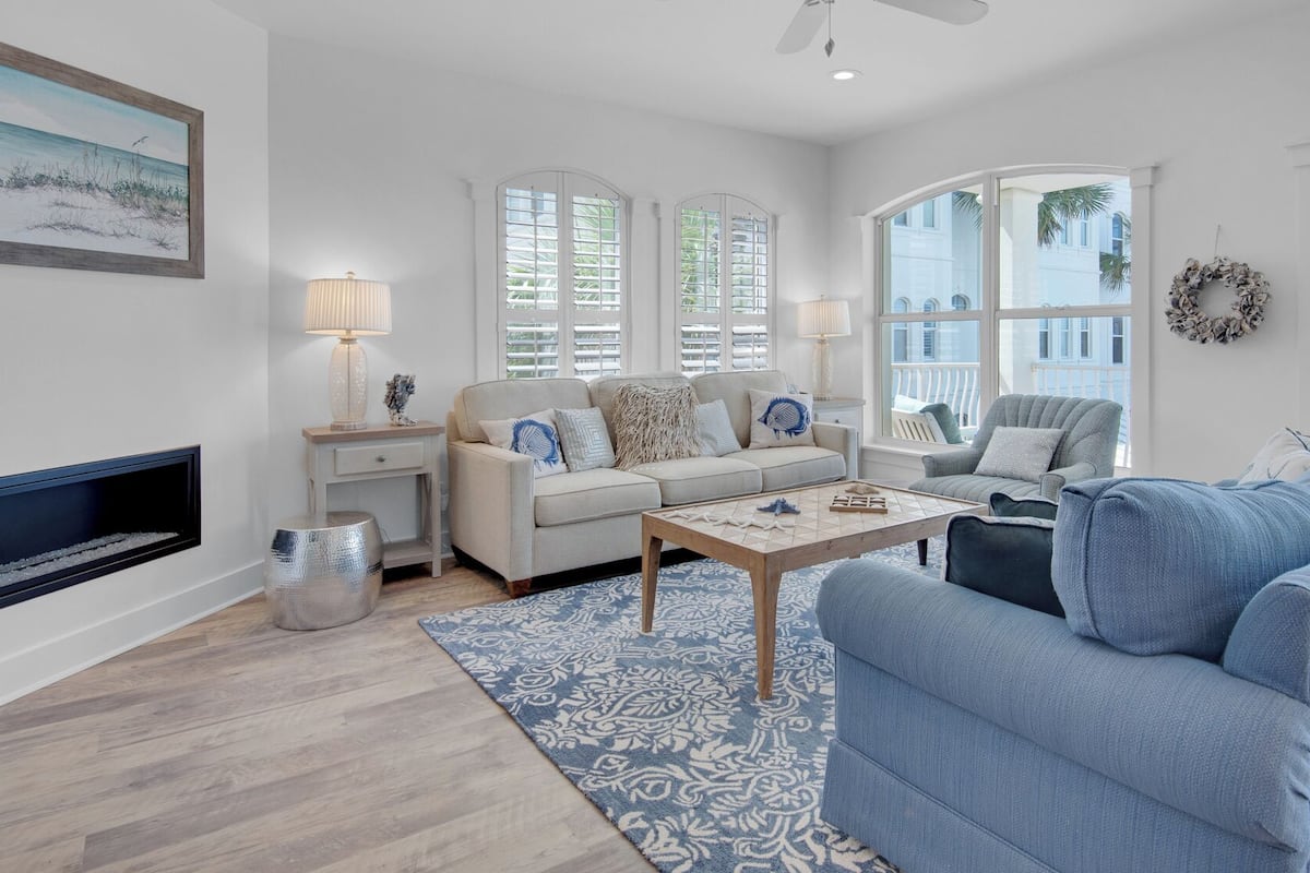 Condo, Multiple Beds, Balcony, Pool View (Villas At Sunset Beach B201) | Living area | 42-inch flat-screen TV with digital channels