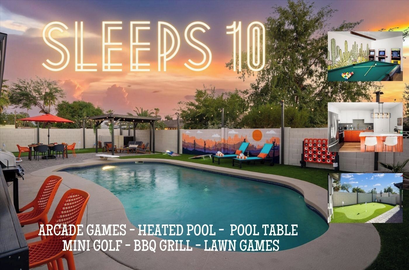 North Phoenix Oasis - Heated Pool, Pool Table, Arcade Games, and Putting Green!