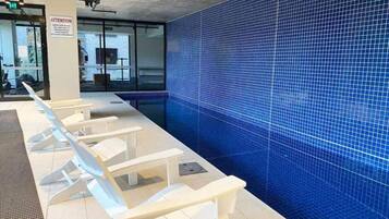 Indoor pool, a heated pool