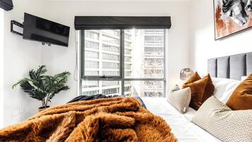 1 slaapkamer, een strijkplank/strijkijzer, wifi, beddengoed