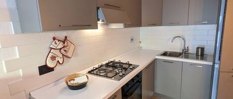 Fridge, oven, stovetop, dishwasher